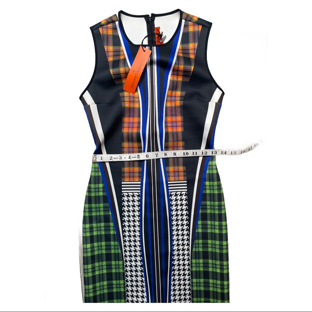 NWT CLOVER CANYON MULTICOLOR DUBLIN NEOPRENE DRESS - Picture 9 of 14